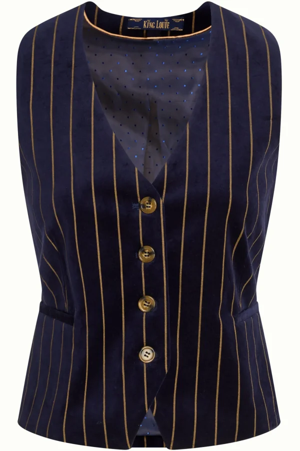 DAMES King Louie Bianca Gilet Pinstripe