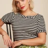 DAMES King Louie Boatneck Top Chopito Stripe