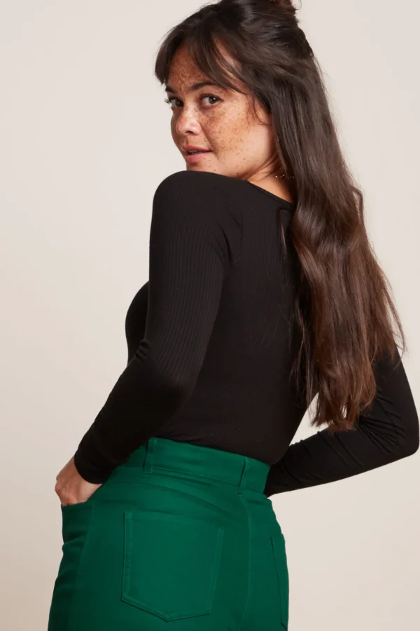 DAMES King Louie Carice V Top Uni Rib