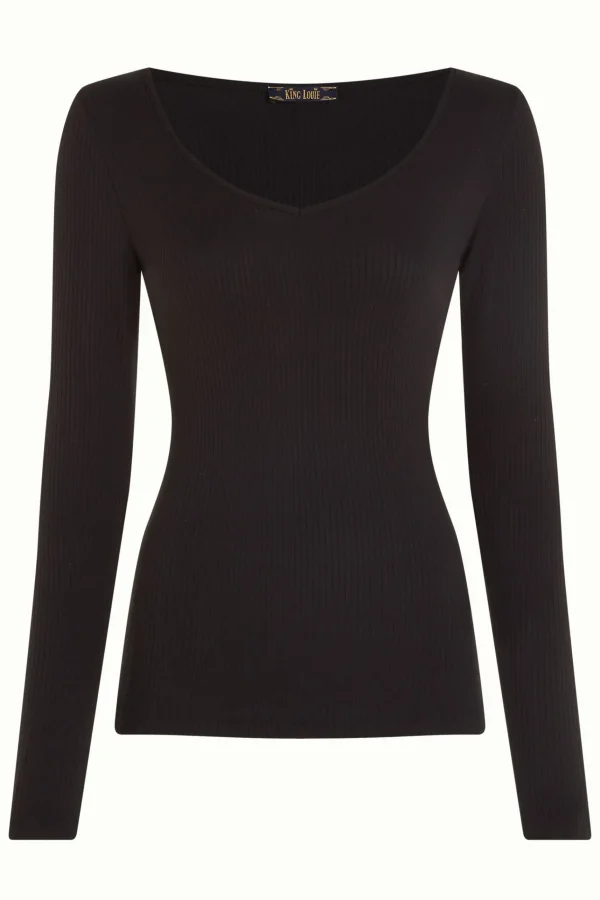 DAMES King Louie Carice V Top Uni Rib