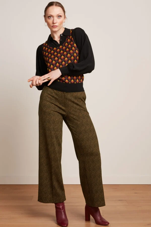 DAMES King Louie Federica Pants Ruby Jacquard