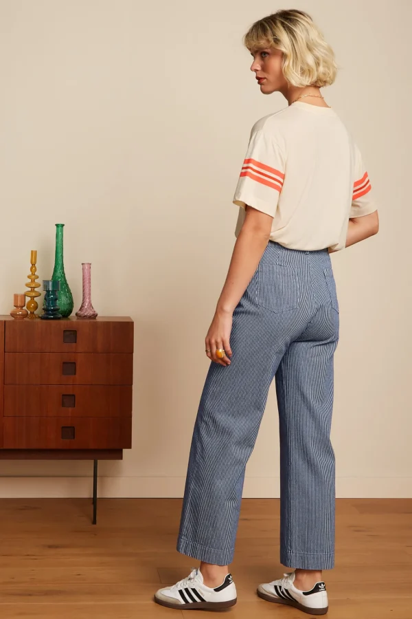 DAMES King Louie High Waist Pocket Pants Osei Stripe