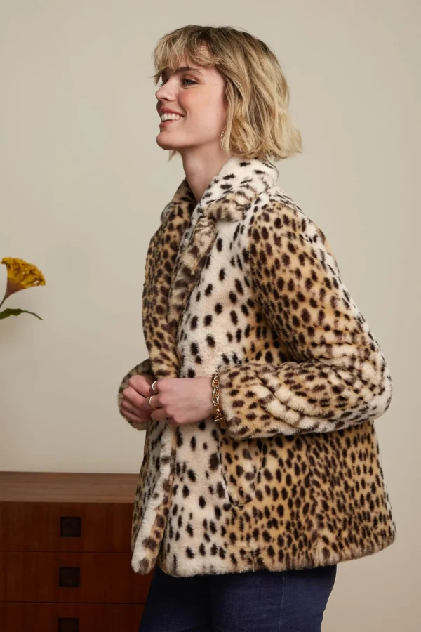 DAMES King Louie Patti Coat Midi Cheetah Fur