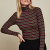 DAMES King Louie Rollneck Top Rolla Stripe
