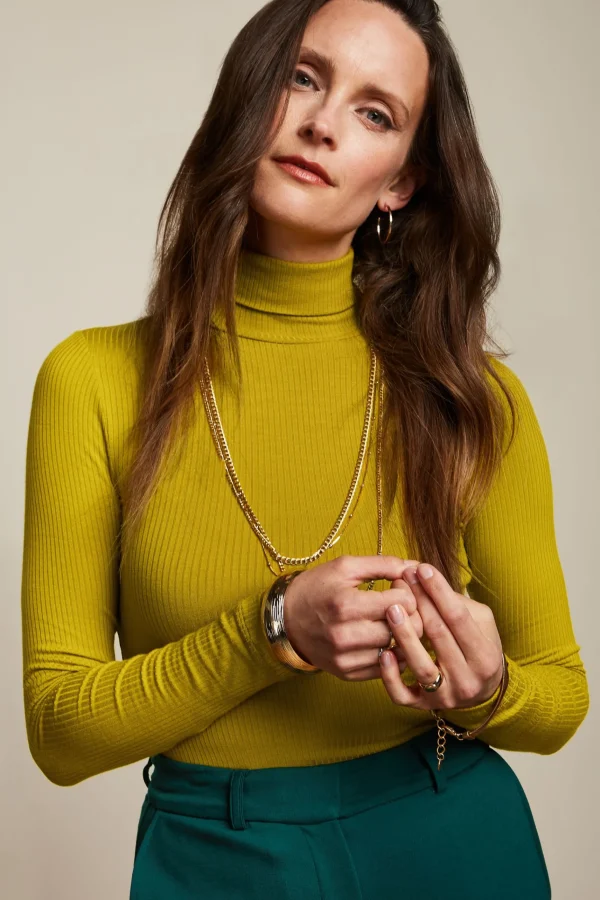 DAMES King Louie Rollneck Top Uni Rib