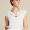 DAMES King Louie Selly Top Citrine Embroidery
